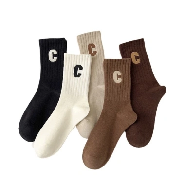 Sét 5 đôi tất cổ cao chữ C cho nam nữ, cotton co giãn thoáng khí, mẫu T13 - Giá chỉ 40.000đ 9