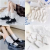 Set 5 Đôi Tất Gân Trắng Bèo Cổ Cao Phong Cách Hàn Quốc TT19 - Giá 10.000đ 2
