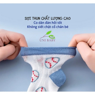 Set 5 đôi tất lưới cho bé 0-5 tuổi, cotton mềm mại, thoáng khí, co giãn tốt - Giá chỉ 80.000₫ 3 Set 5 đôi tất lưới cho bé 0-5 tuổi, cotton mềm mại, thoáng khí, co giãn tốt - Giá chỉ 80.000₫ 3