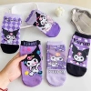 Sét 5 Đôi Tất Người Lớn Cotton Tím Họa Tiết Hoạt Hình Dễ Thuống - Mã TA49 5