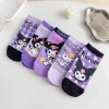 Sét 5 Đôi Tất Người Lớn Cotton Tím Họa Tiết Hoạt Hình Dễ Thuống - Mã TA49 7