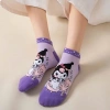 Sét 5 Đôi Tất Người Lớn Cotton Tím Họa Tiết Hoạt Hình Dễ Thuống - Mã TA49 8