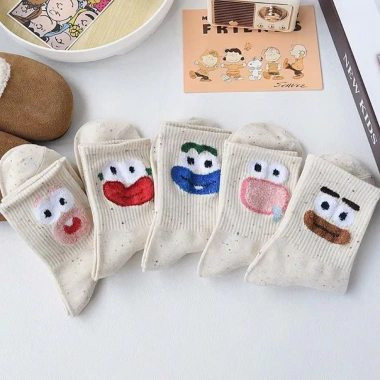 Sét 5 đôi tất nữ cổ cao hoạt hình cute TA56 - Giá chỉ 40.000đ, giảm từ 50.400đ