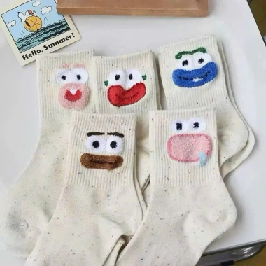 Sét 5 đôi tất nữ cổ cao hoạt hình cute TA56 - Giá chỉ 40.000đ, giảm từ 50.400đ