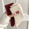 Set 5 Đôi Tất Vớ Dệt Kim Cổ Cao Kẻ Thêu Hình Tông Đỏ Vintage Hàn Quốc TA59 - Giá chỉ 50.000đ 7