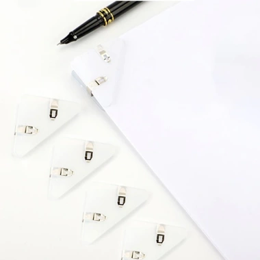 Set 5 kẹp nhựa tam giác đa màu Giữ giấy, tài liệu chắc chắn, giảm giá 30.000đ 6