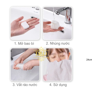 Set 5 khăn mặt nén du lịch dùng 1 lần ETRAVEL 24x30cm - Giá chỉ 15.000đ 7