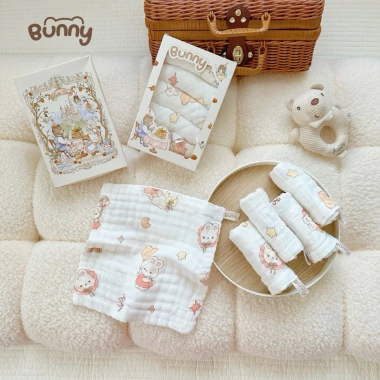 Set 5 Khăn Sữa Bunny 6 Lớp Mềm Mịn An Toàn Cho Bé - Giảm Giá 18% - Chỉ 85.500₫ 3 Set 5 Khăn Sữa Bunny 6 Lớp Mềm Mịn An Toàn Cho Bé - Giảm Giá 18% - Chỉ 85.500₫ 3