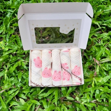 Set 5 Khăn Sữa Muslin Organic 2 lớp 30x30cm BeeOn - mềm mại, thấm hút, an toàn cho bé, 64.916₫