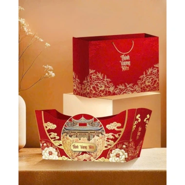 Set 5 khay thuyền trang trí Tết 2.026 kèm 10 lì xì - Quà tặng chỉ 25.000 đồng