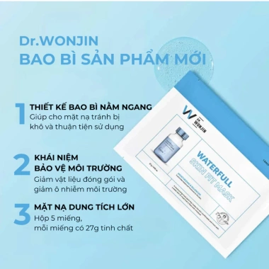 Set 5 Miếng Mặt Nạ Cấp Nước WonJin Waterfull Skin Fit 27g - Dưỡng ẩm sâu, Giá chỉ 42.000 VND 3