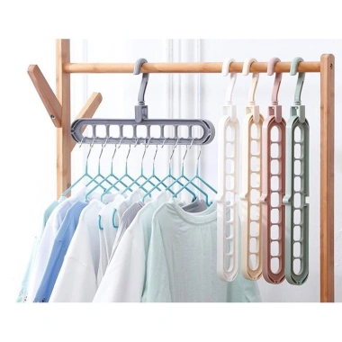 Set 5 móc treo quần áo 9 lỗ quay 360 đa năng tiện dụng - Giá chỉ 27.399₫