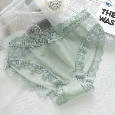 Set 5 Quần Lót Nữ Ren Lưới Sexy Thảo Mát Tôn Dáng Gợi Cảm, Kháng Khuẩn Đính Nơ 105 - 19.900đ
