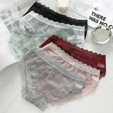 Set 5 Quần Lót Nữ Ren Lưới Sexy Thảo Mát Tôn Dáng Gợi Cảm, Kháng Khuẩn Đính Nơ 105 - 19.900đ 6 Set 5 Quần Lót Nữ Ren Lưới Sexy Thảo Mát Tôn Dáng Gợi Cảm, Kháng Khuẩn Đính Nơ 105 - 19.900đ 6