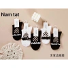 Set 5 Tất Dệt Kim Cao Cổ Đen Trắng Bông Chic - Giá ưu đãi 26.600₫, chất liệu cao cấp, thoáng mát 7