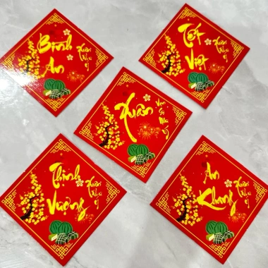 Set 5 tem chữ Tết Việt, Xuân, Bình An, An Khang, Thịnh Vượng 10x10cm – Dán bánh chưng, pháo giấy, trang trí Tết chỉ 9.900đ 3 Set 5 tem chữ Tết Việt, Xuân, Bình An, An Khang, Thịnh Vượng 10x10cm – Dán bánh chưng, pháo giấy, trang trí Tết chỉ 9.900đ 3