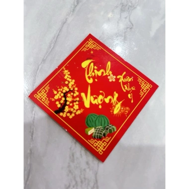Set 5 tem chữ Tết Việt, Xuân, Bình An, An Khang, Thịnh Vượng 10x10cm – Dán bánh chưng, pháo giấy, trang trí Tết chỉ 9.900đ