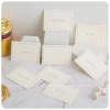 Set 5 thiệp giấy trắng chữ ánh vàng sinh nhật cảm ơn mời quà tặng tinh tế 3