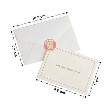 Set 5 thiệp giấy trắng chữ ánh vàng sinh nhật cảm ơn mời quà tặng tinh tế