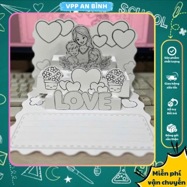 Sét 5 thiệp tô màu 3D gấp dựng bìa cứng - Handmade cho bé tự làm quà 8/3, 20/10 tặng mẹ, cô giáo - Giá chỉ 10.000 VND Sét 5 thiệp tô màu 3D gấp dựng bìa cứng - Handmade cho bé tự làm quà 8/3, 20/10 tặng mẹ, cô giáo - Giá chỉ 10.000 VND