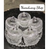 Set 5 thố mứt Tết thủy tinh kèm khay trong suốt - Giá ưu đãi 229.000₫
