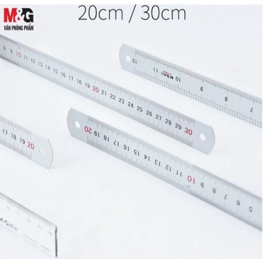 Set 5 thước nhôm M&G 20cm/30cm - Thước kỹ thuật hợp kim bền đẹp, chỉ 95.000₫