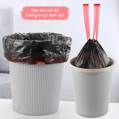 Set 5 túi đựng rác dùng một lần dây rút tiện lợi HT Shop DN296 giá ưu đãi 32.340 VND