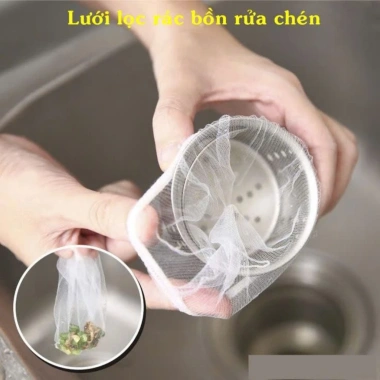 Set 5 túi lọc rác bồn rửa chén lưới dai, thoát nước nhanh, ngăn tắc hiệu quả 36.000 VND