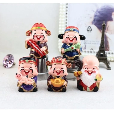 Set 5 Tượng Phong Thủy Thần Tài Phúc Lộc Thọ - Quà Tặng Tân Gia - 109.000₫