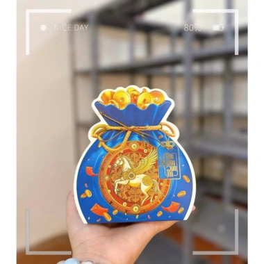 Sét 5 Vỏ Hộp Hình Hũ Thần Tài 2 Mặt Đỏ Vàng - Đựng Trà Bánh, Giỏ Quà Tết, Giá 35.000₫ - Trang Minh Mart 4