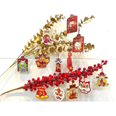 Set 50-100c Tag treo 1 mặt Tết kèm dây treo mix mẫu - Giá chỉ 15.000đ