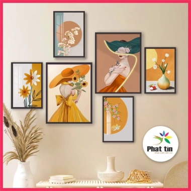 Set 50 ảnh dán tường 6 tranh cô gái thời trang cute, phòng ngủ, phòng khách 86.400₫ 3