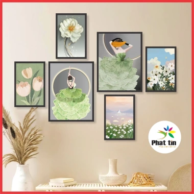 Set 50 ảnh dán tường 6 tranh cô gái thời trang cute, phòng ngủ, phòng khách 86.400₫ 10