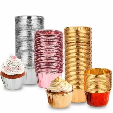 Set 50 Cốc Bánh Cupcake Khuôn Muffin Chịu Nhiệt Độ Cao Làm và Trang Trí Bánh