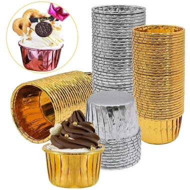 Set 50 Cốc Bánh Cupcake Khuôn Muffin Chịu Nhiệt Độ Cao Làm và Trang Trí Bánh