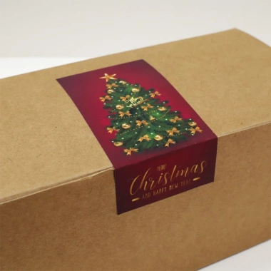 Set 50 decal Giáng sinh dán nắp hộp quà Noel, tem sticker Christmas, niêm phong, trang trí