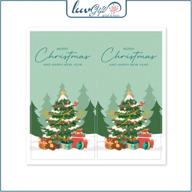 Set 50 decal Giáng sinh dán nắp hộp quà Noel, tem sticker Christmas, niêm phong, trang trí