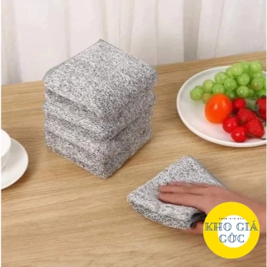 Set 50 Khăn Lau Bếp Đa Năng Sợi Than Tre Màu Ghi 25x25 Giá Ưu Đãi 84.990 VND