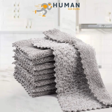 Set 50 Khăn Lau Đa Năng Xám 20x20cm Dọn Dẹp Vệ Sinh Gọn Gàng Giá 17.258 VND 4