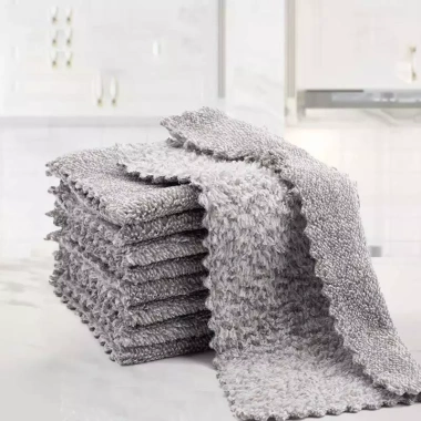 Set 50 Khăn Lau Đa Năng Xám 20x20cm Dọn Dẹp Vệ Sinh Gọn Gàng Giá 17.258 VND 8