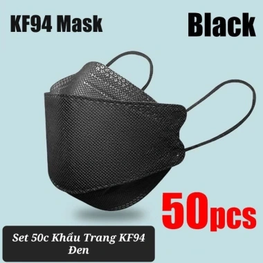 Set 50 khẩu trang KF94 màu đen - Bảo vệ tối ưu, giá ưu đãi 23.520₫