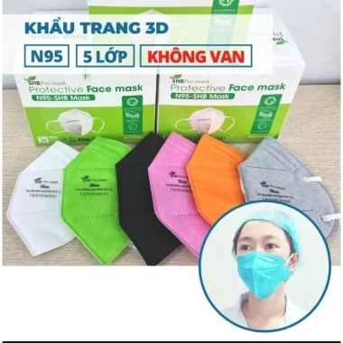 Set 50 Khẩu Trang Y tế N95/KN95 5 lớp Không Van - Bảo Vệ Tối Đa, Giá 38.000₫