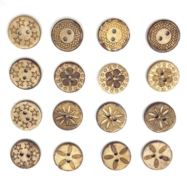Set 50 Khuy Áo Vỏ Dừa 2 Lỗ 18mm - Giá ưu đãi 64.584 VND, chất lượng bền, lắp nhanh