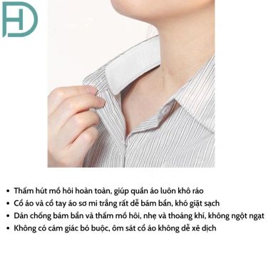 Set 50 miếng dán cổ áo sơ mi chống bẩn, thấm hút mồ hôi, khử mùi: Giá ưu đãi 29.380 VND