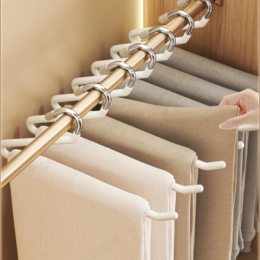 Set 50 móc treo quần inox chống trượt - Mở bên hông, giá ưu đãi 82.900₫