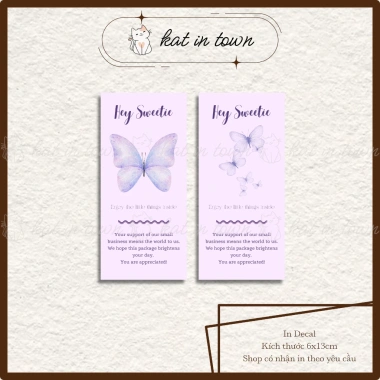 Set 50 Nhãn Dán Decal Niên Phong Bướm Tím 6x13cm Chống Nước - Màu Sắc Rõ Nét Giá Ưu Đãi 8.500 VND 2