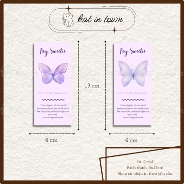 Set 50 Nhãn Dán Decal Niên Phong Bướm Tím 6x13cm Chống Nước - Màu Sắc Rõ Nét Giá Ưu Đãi 8.500 VND 4