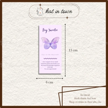 Set 50 Nhãn Dán Decal Niên Phong Bướm Tím 6x13cm Chống Nước - Màu Sắc Rõ Nét Giá Ưu Đãi 8.500 VND 7