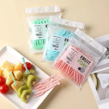 Set 50 nĩa nhựa cao cấp ăn trái cây, bánh ngọt, tráng miệng - Giá ưu đãi 11.600₫