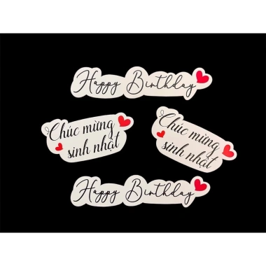 Set 50 tag banner trang trí lễ hội 8/3 20/10 20/11 Happy Birthday Valentine Tốt nghiệp - Giá ưu đãi 80.000 VND